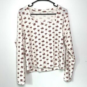 Old Navy Floral Long Sleeve Crop Top‎ XL